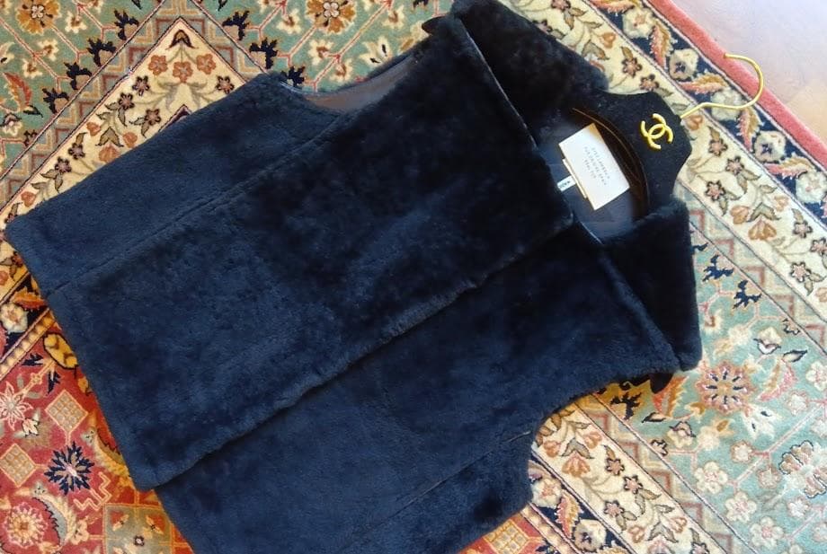 モンロー/エルメス　ムートンベスト　ジレ　サイズ34