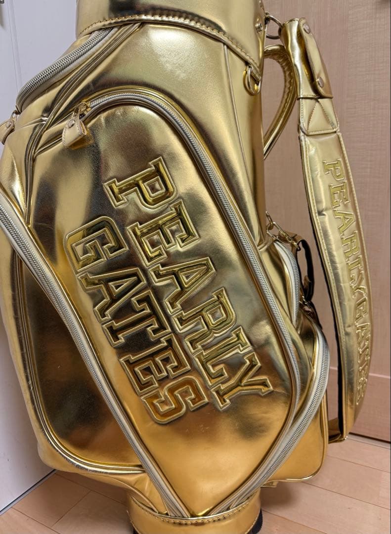 美品★パーリーゲイツ★キャディバッグ★ゴルフ★ゴルフバッグ★ゴールド★レア★金