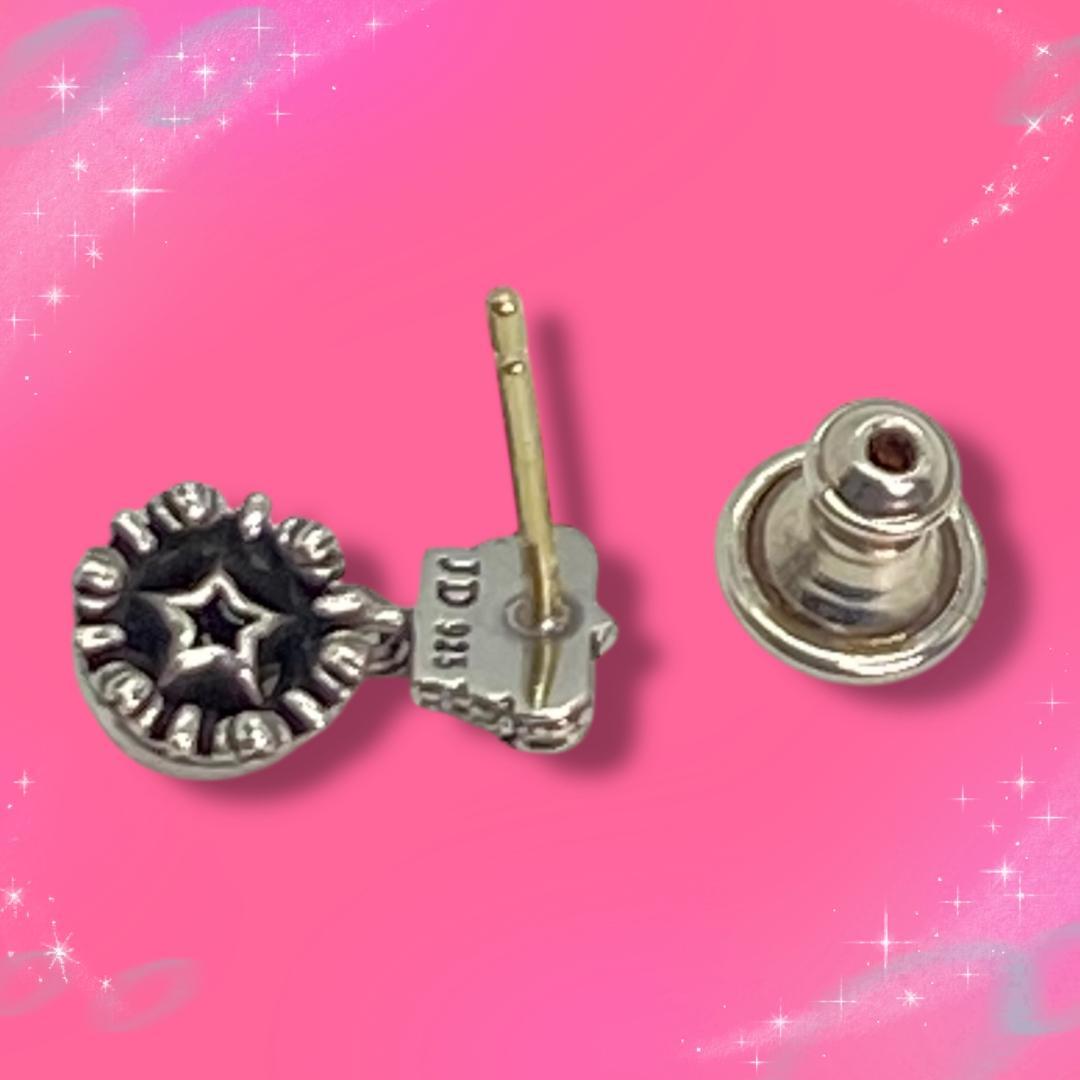 《美品》 ジャスティンデイビス　ピアス片耳　クラウン　SV925　ポストK18