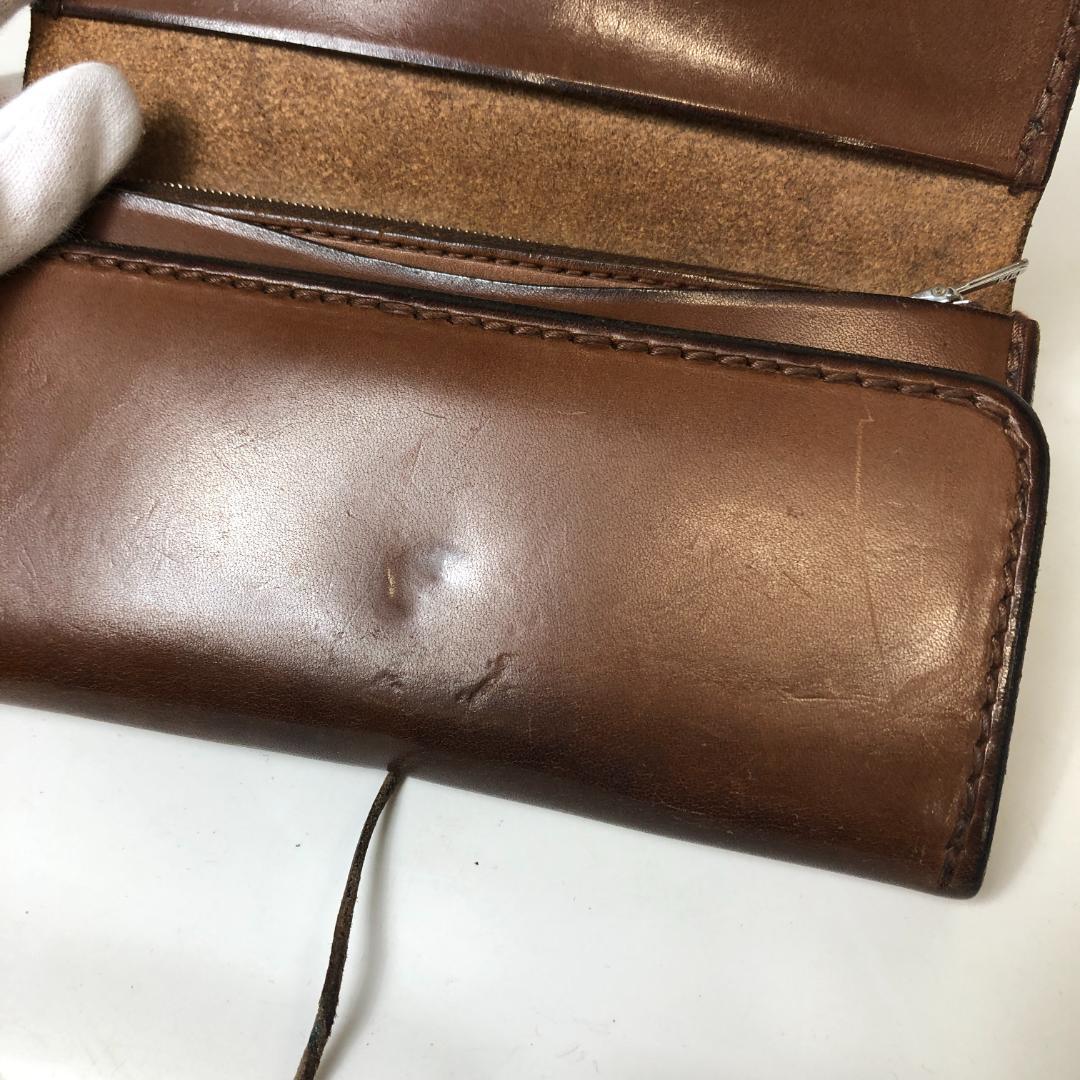 9F314/ゴローズ/長財布/インディアン/コンチョボタン/サドルレザー/茶色