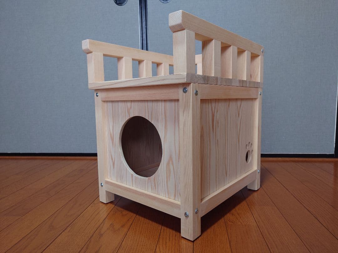 ⑳★キャットハウス★テラス付★分割式★猫ちゃんに★手作り