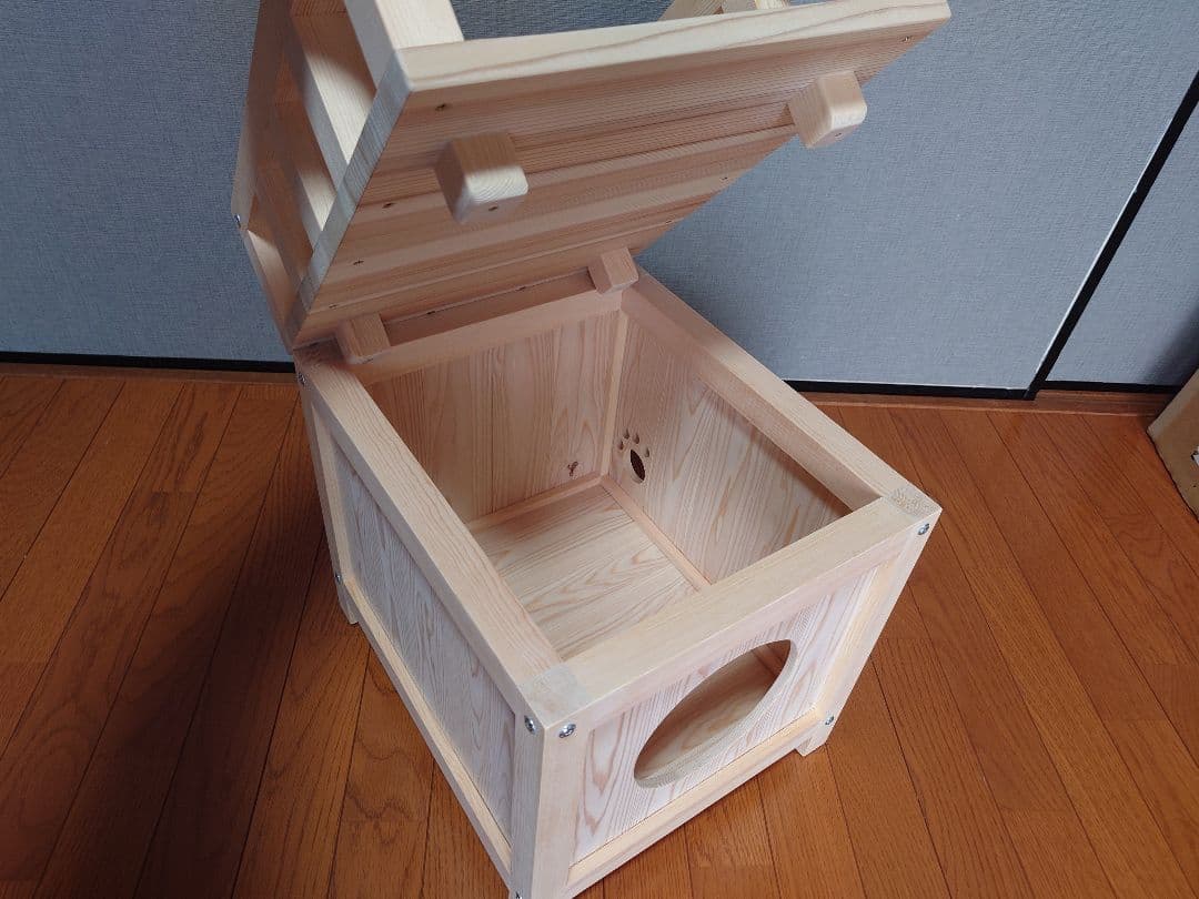 ⑳★キャットハウス★テラス付★分割式★猫ちゃんに★手作り