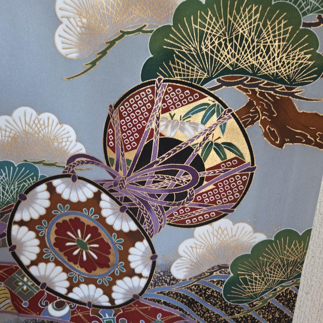 1-19　正絹　男の子お祝い着物　長襦袢付き　産着　七五三　逸品