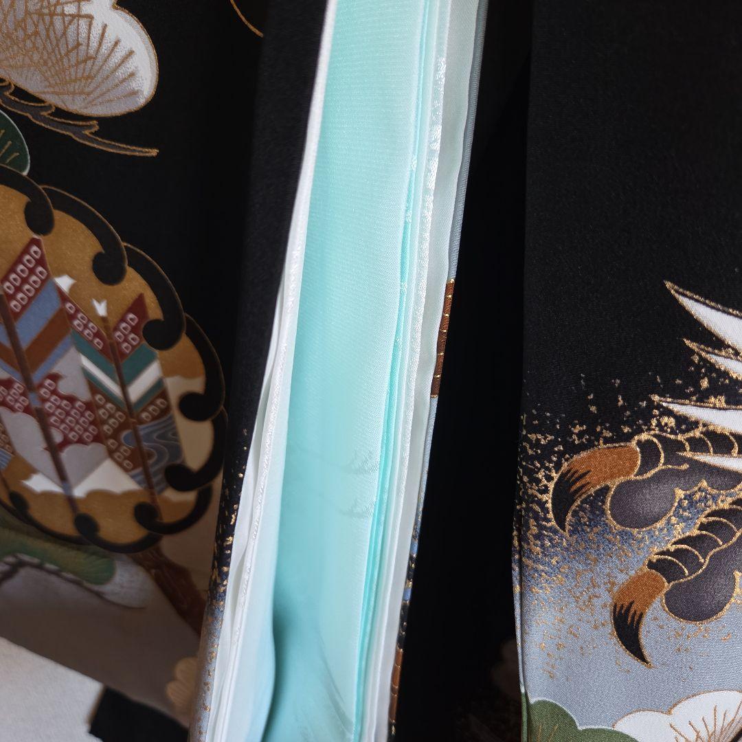 1-19　正絹　男の子お祝い着物　長襦袢付き　産着　七五三　逸品