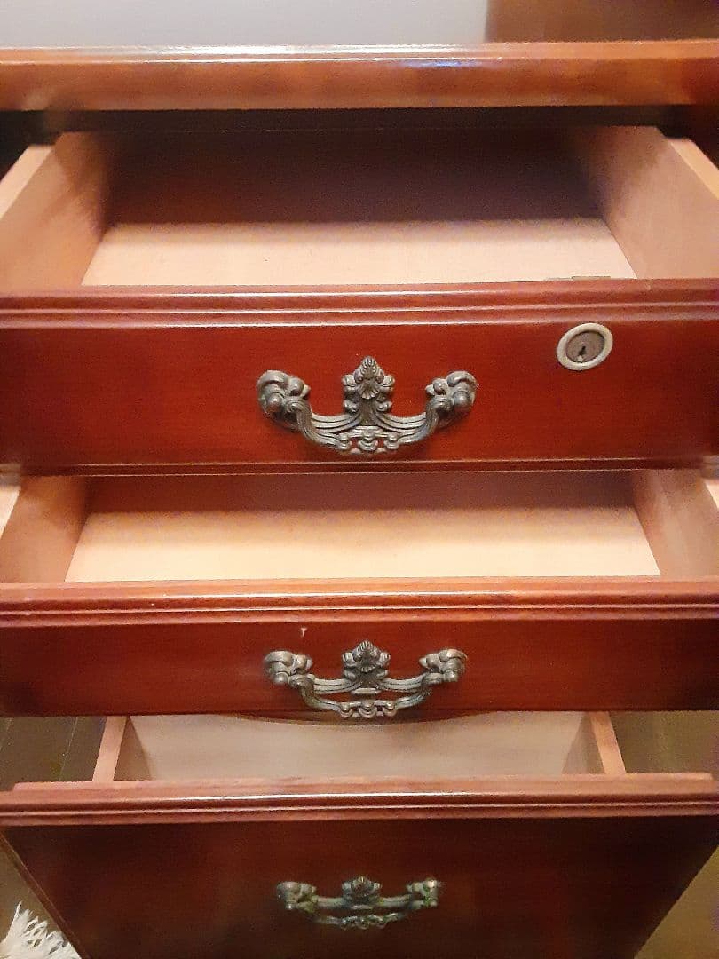 アンティーク 書斎デスク 学習机 カリモク