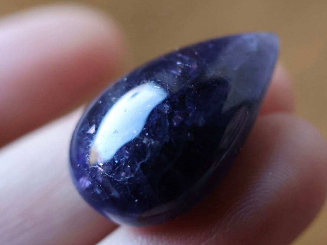 えじもっこ アイオライト　クンツァイト　マクラメ　ネックレス