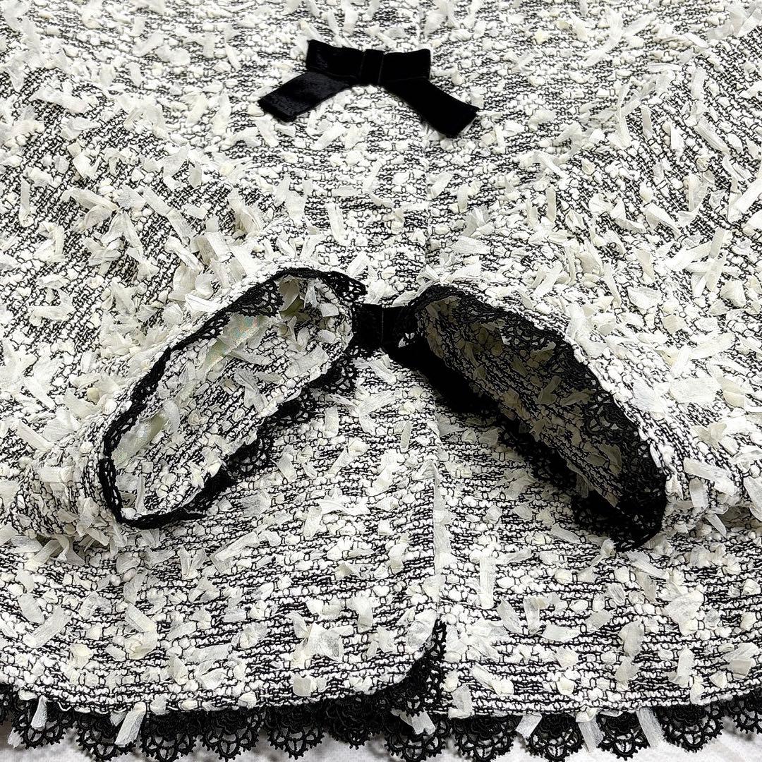 ✨極美品✨大きいサイズ　ユキエモン　リップジャケット　3L　ツイード　ノーカラー