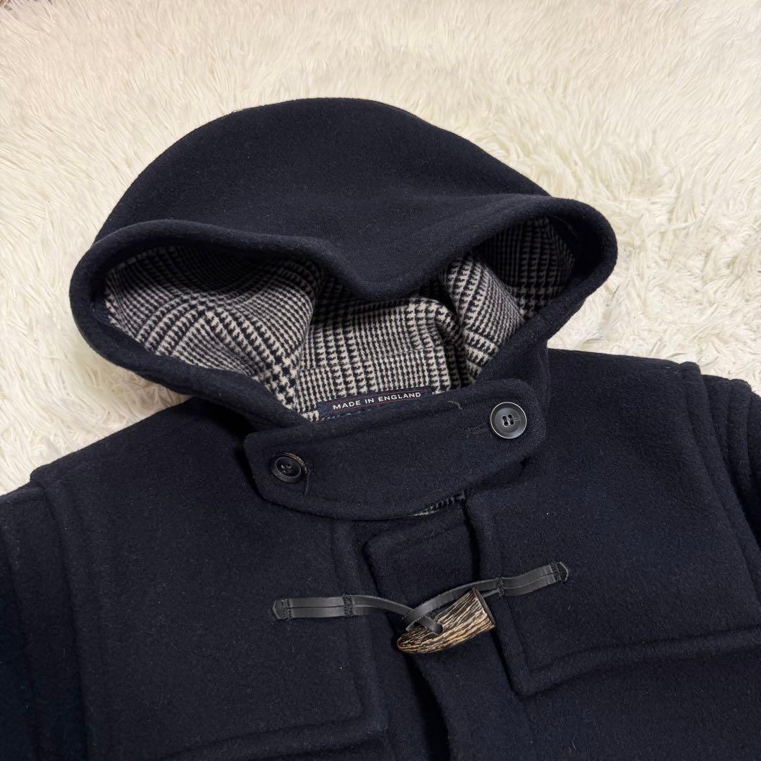美品XLサイズ相当　ロンドントラディション　ダッフルコート　チェック裏地　紺