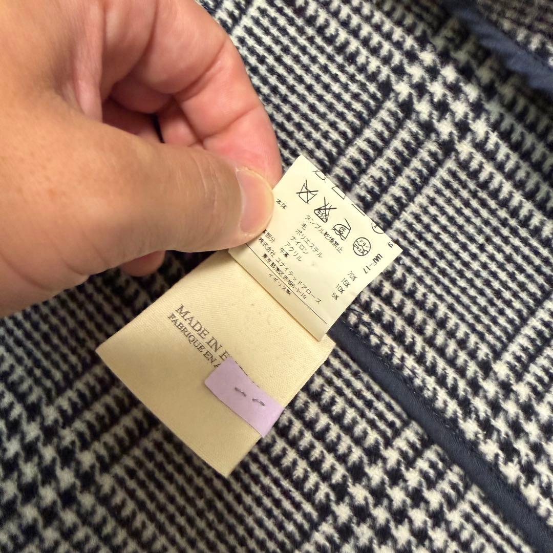 美品XLサイズ相当　ロンドントラディション　ダッフルコート　チェック裏地　紺