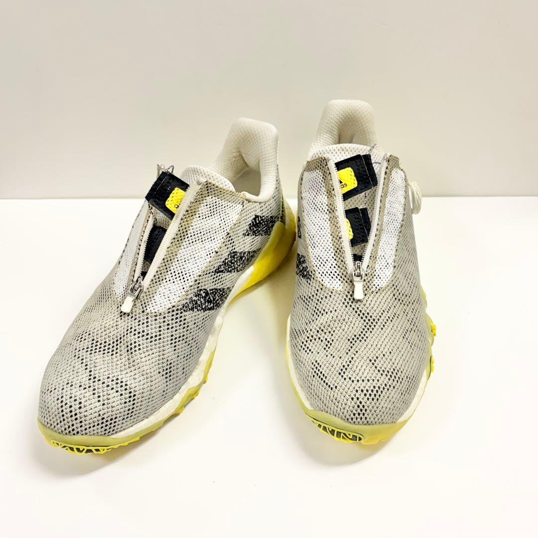 adidas BOAシステム ゴルフシューズ グレー/イエロー 28.0cm