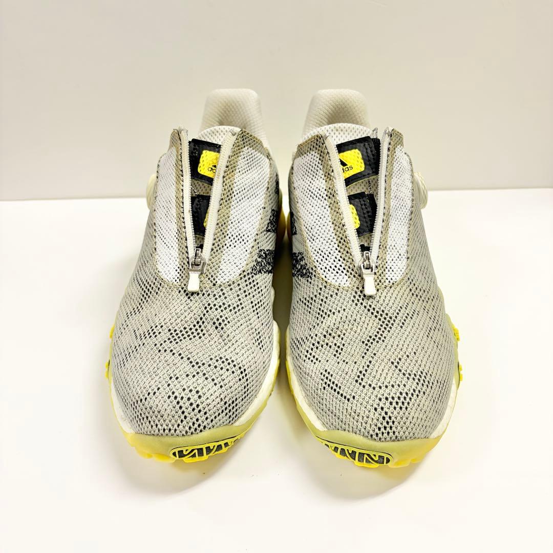 adidas BOAシステム ゴルフシューズ グレー/イエロー 28.0cm
