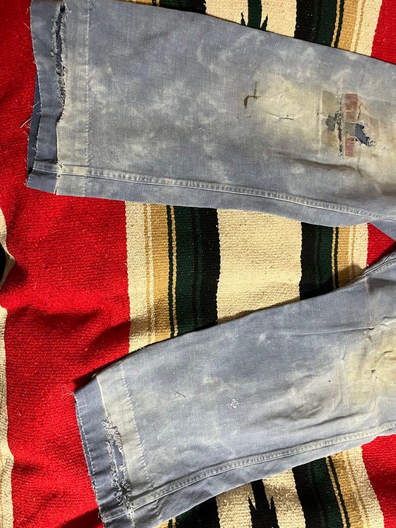 40s-50s フレンチヴィンテージワークパンツ 襤褸 ボロユーロ