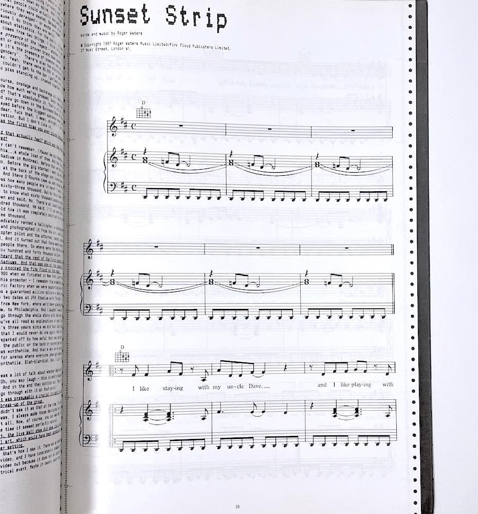 絶版本 スコア ロジャー・ウォーターズ RADIO KAOS K.A.O.S.