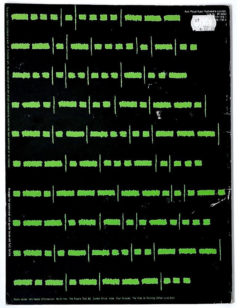 絶版本 スコア ロジャー・ウォーターズ RADIO KAOS K.A.O.S.
