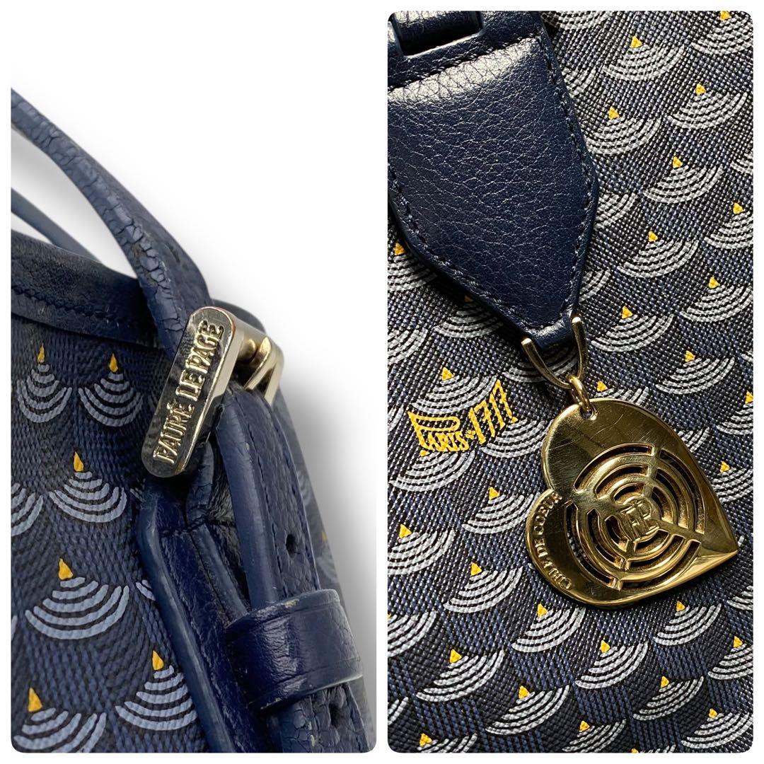 美品　フォレルパージュ トートバッグ　ネイビーFaure Le Page