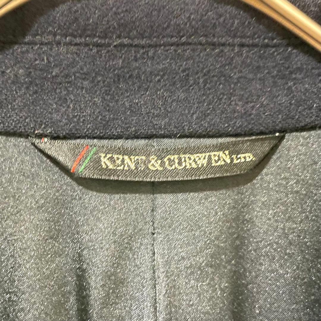 【希少性⭐︎英国紳士】ケント＆カーウェン　ダブルチェスターコート　ウール　濃紺　Ｌ