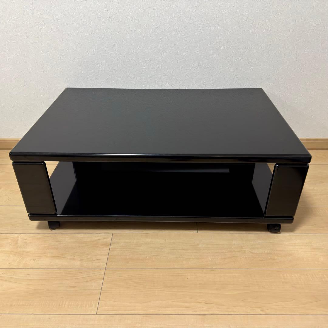 【希少・極美品✨】karimoku カリモク ローテーブル 2段 鏡面 黒