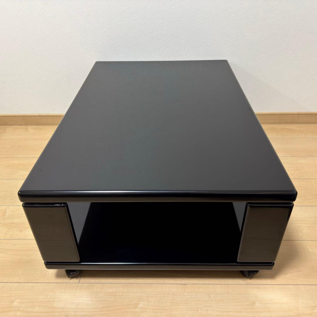 【希少・極美品✨】karimoku カリモク ローテーブル 2段 鏡面 黒