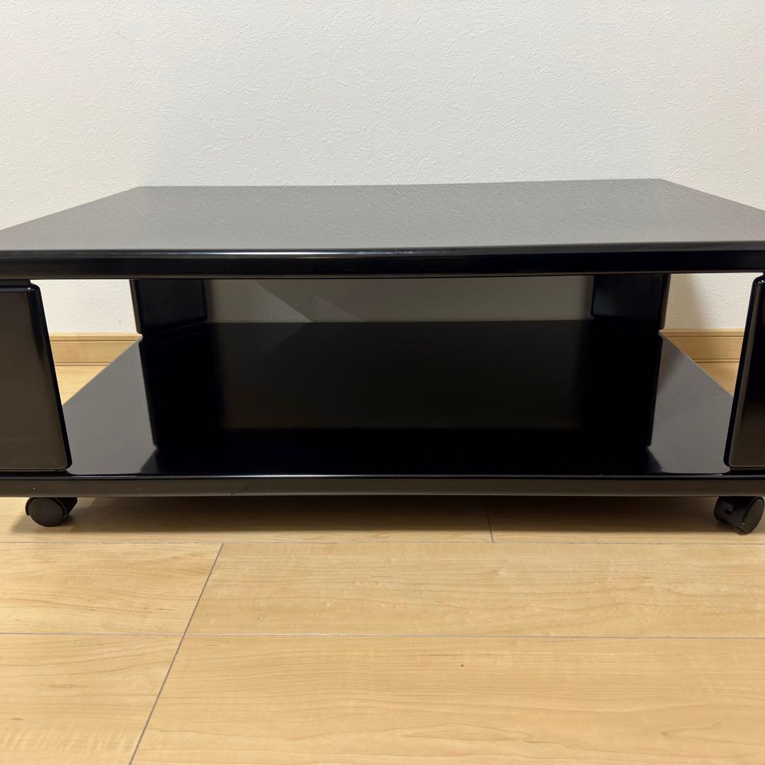 【希少・極美品✨】karimoku カリモク ローテーブル 2段 鏡面 黒