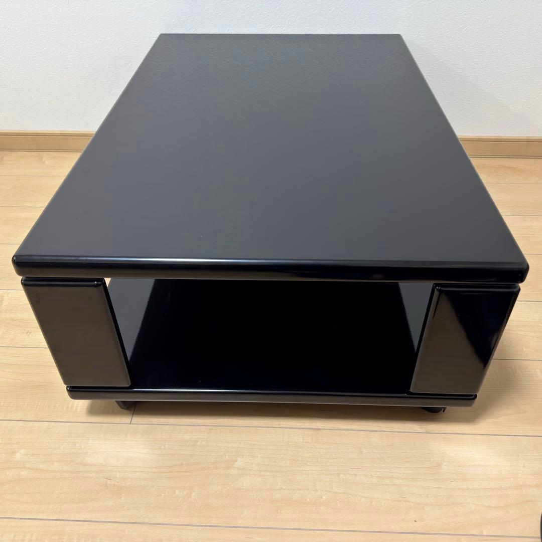 【希少・極美品✨】karimoku カリモク ローテーブル 2段 鏡面 黒