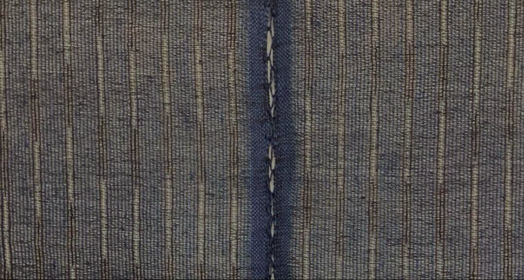 暖簾(B) ／ 手織り 藍染