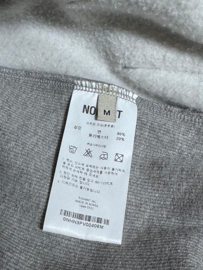 NOHANT LONELY ジップアップパーカー グレー