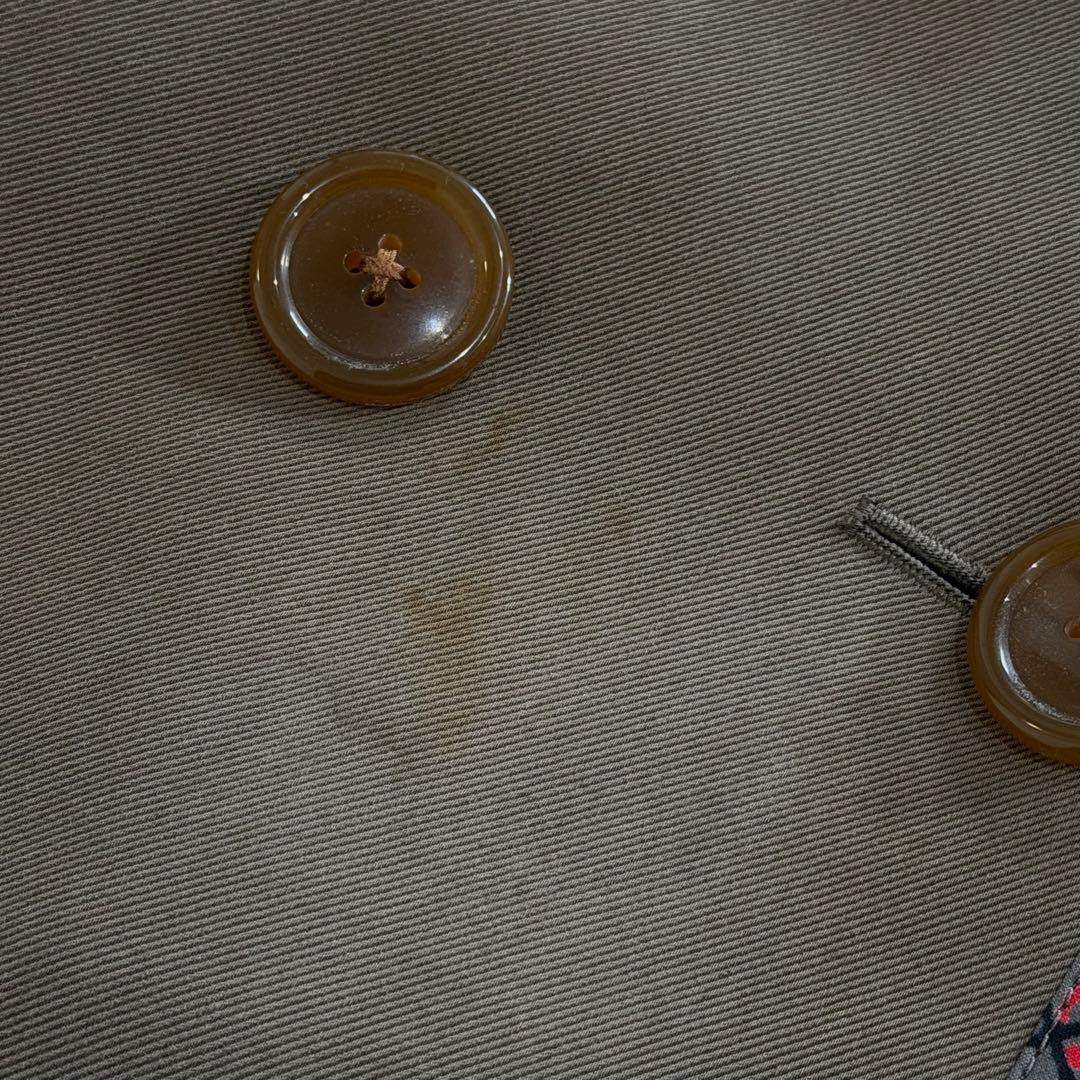 ヴィヴィアンウエストウッド　トレンチコート　カーキ　ランダムチェック　ベルト　M