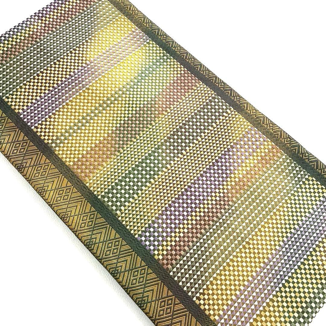 専用帯6101 ●伝統工芸士 酒井豊 本場筑前博多織 高級 正絹 両面全通 袋帯