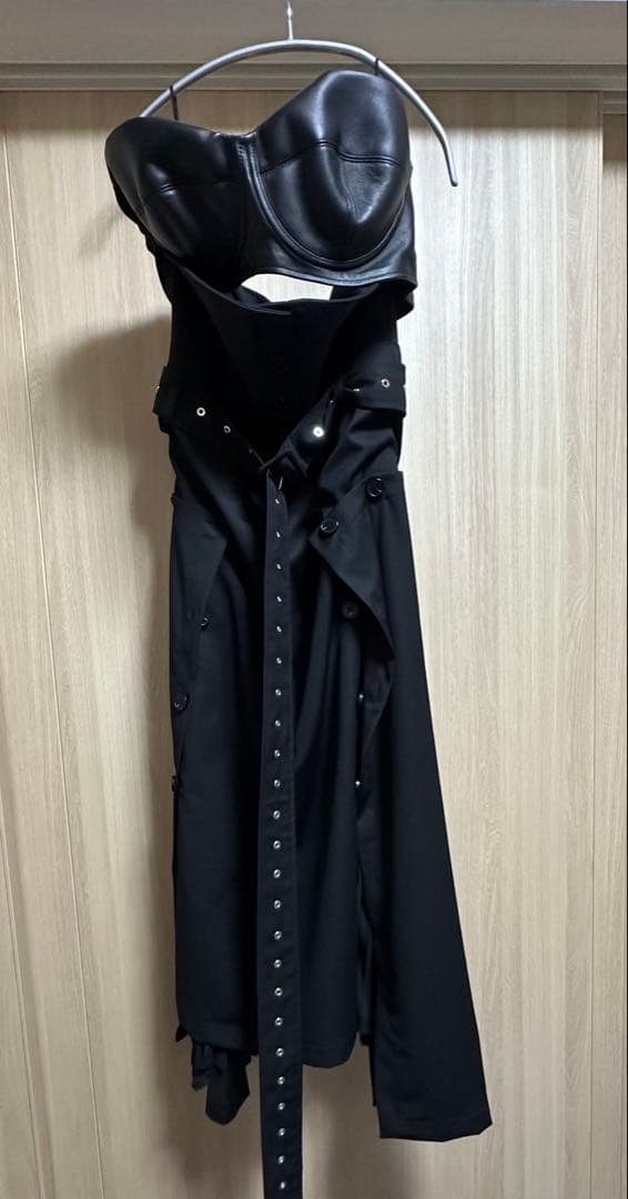  × rokh レザーブラ付きワンピース 完売品