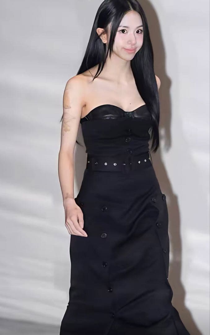  × rokh レザーブラ付きワンピース 完売品