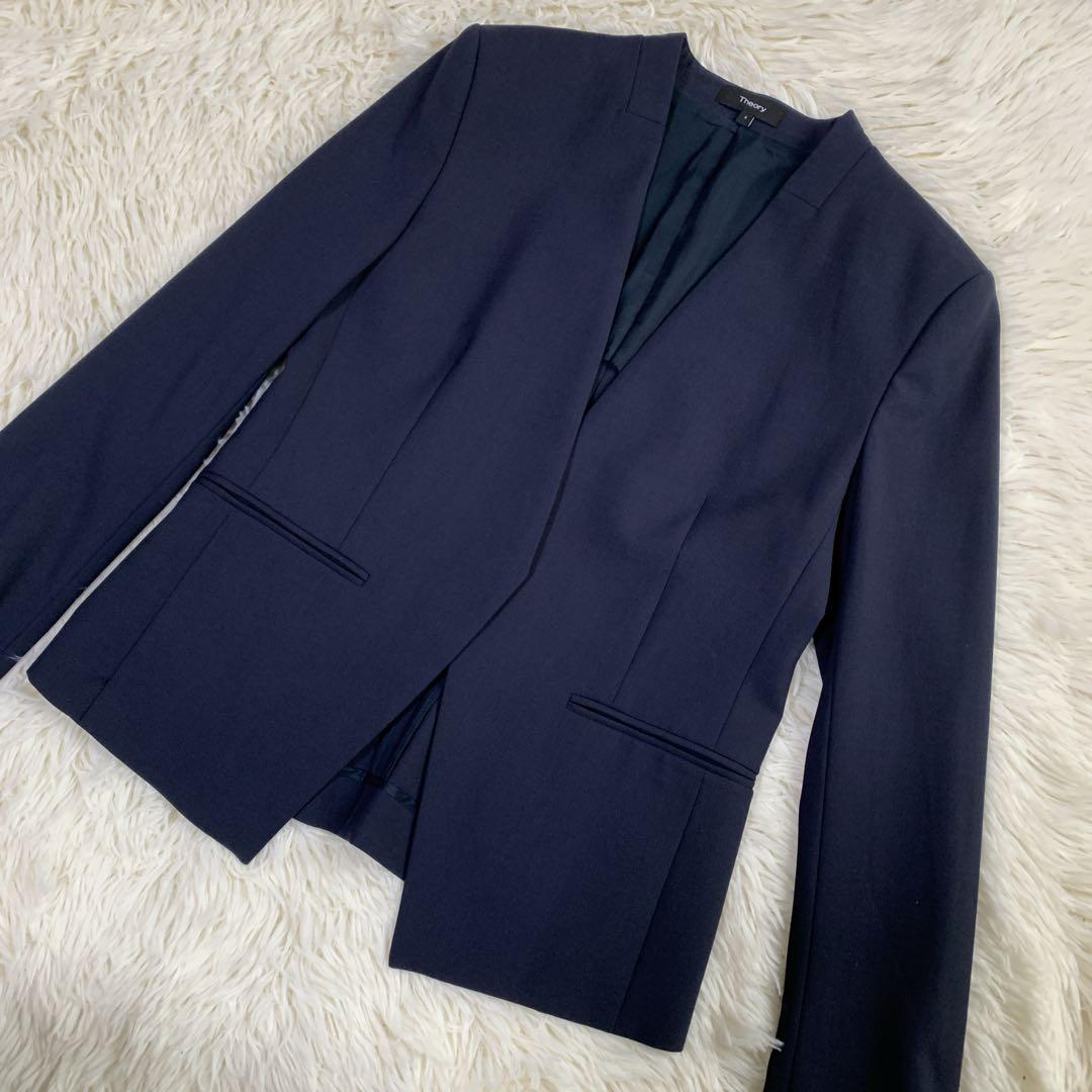 theory セットアップノーカラージャケットスカートTAILOR 現行タグ