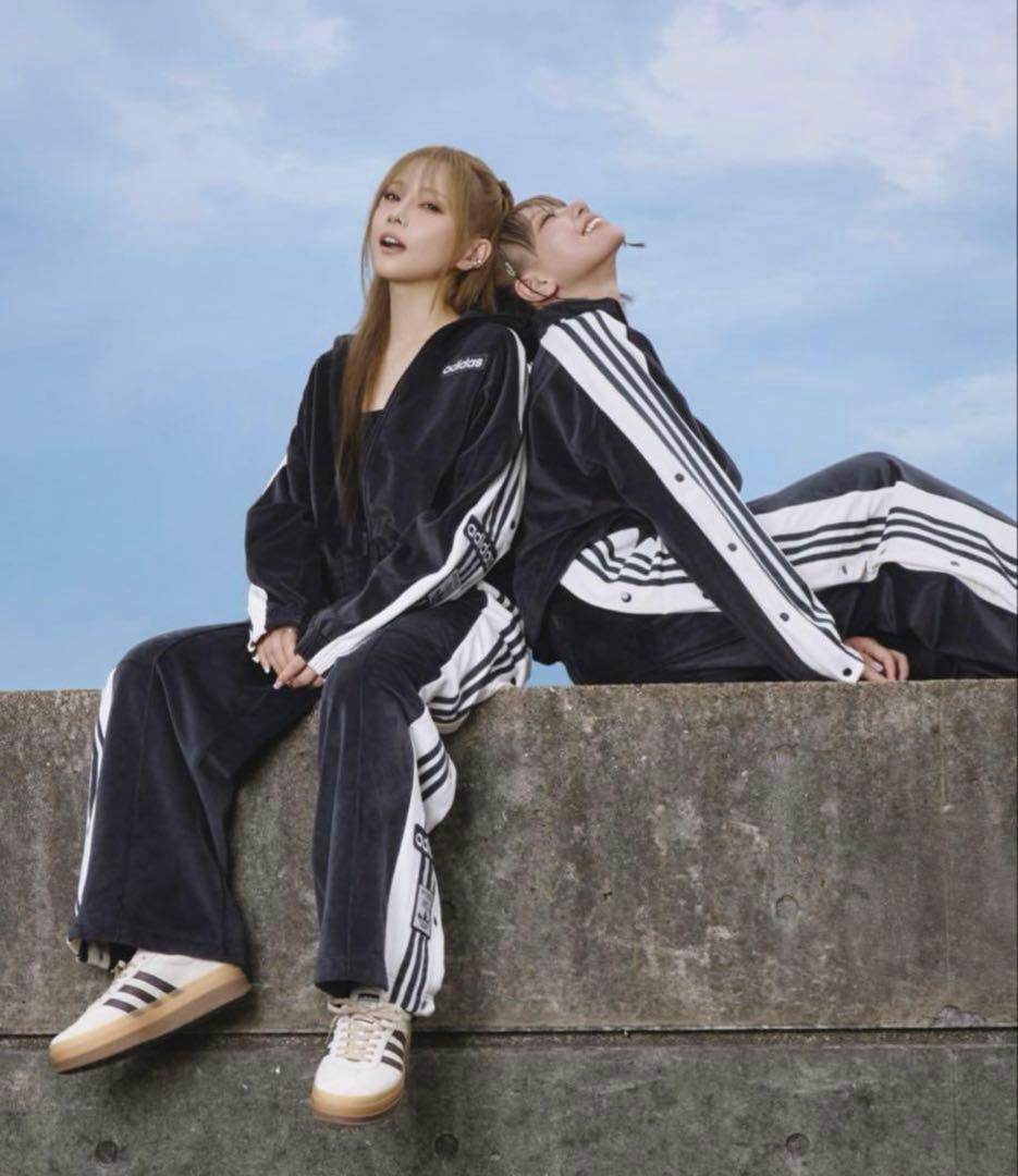 新品L】アディダス　アディブレイクベロア トラックトップ ジャケット重盛さと美