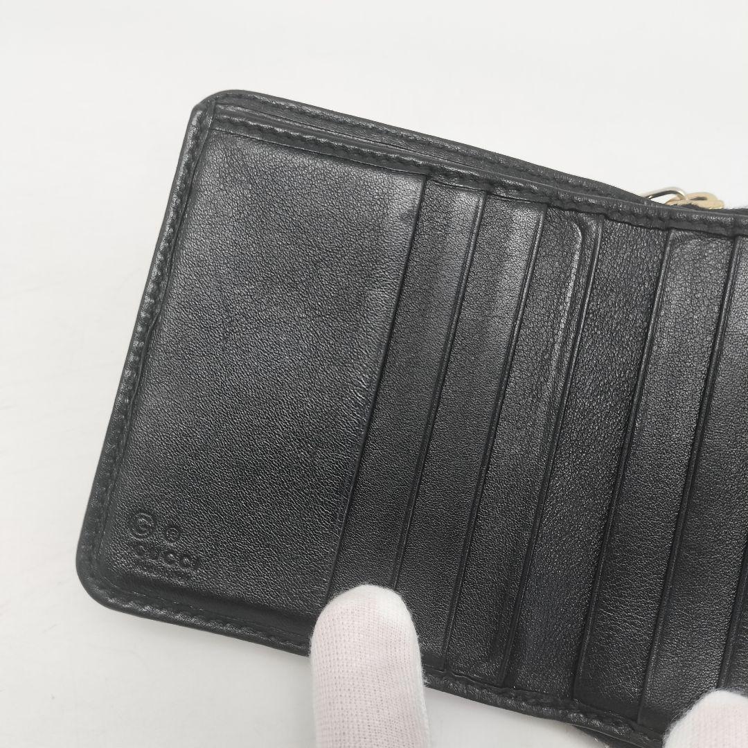 極美品✨グッチ　折り財布　GG柄　レザー