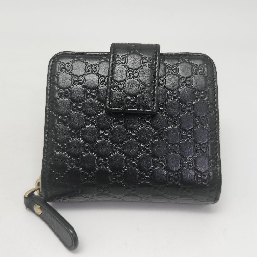 極美品✨グッチ　折り財布　GG柄　レザー