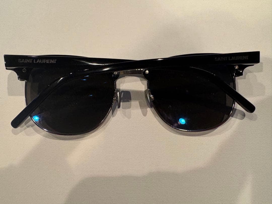 SAINT LAURENT サンローラン ラウンド サングラス ブラック