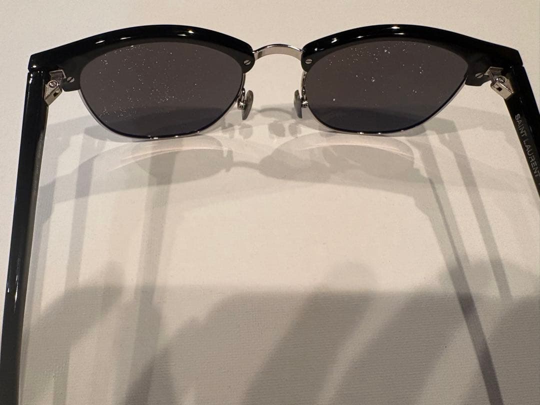 SAINT LAURENT サンローラン ラウンド サングラス ブラック