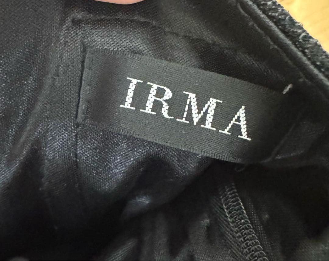 最終価格！イルマ ビジュー ロングドレス キャバ ラメ スリット ブラック