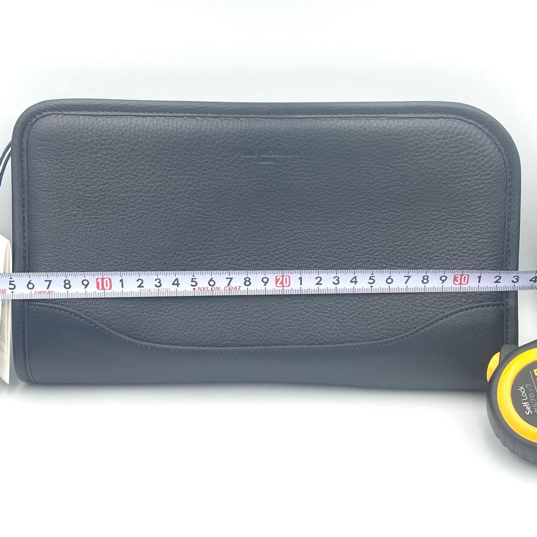 新品未使用 Pelle Morbida クラッチバッグ ネイビー