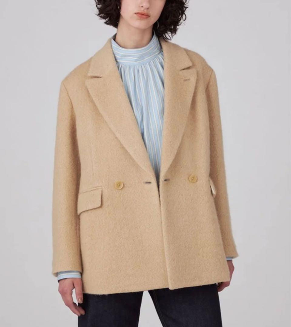 マカフィー モヘヤシャギーダブルブレストジャケット