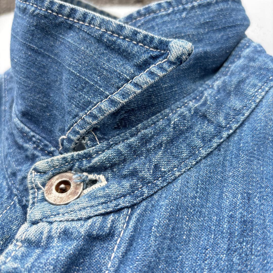 40s WWⅡ 大戦デニムカバーオール 2ポケ ドーナツボタン