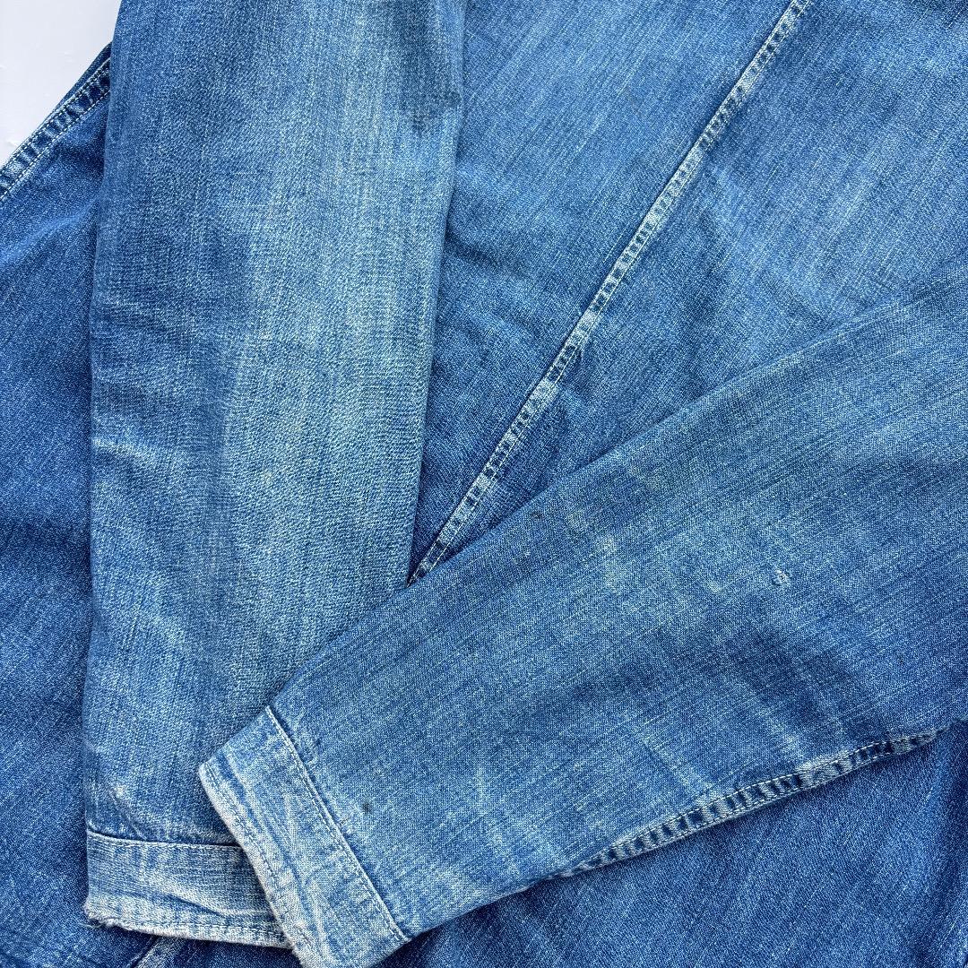 40s WWⅡ 大戦デニムカバーオール 2ポケ ドーナツボタン