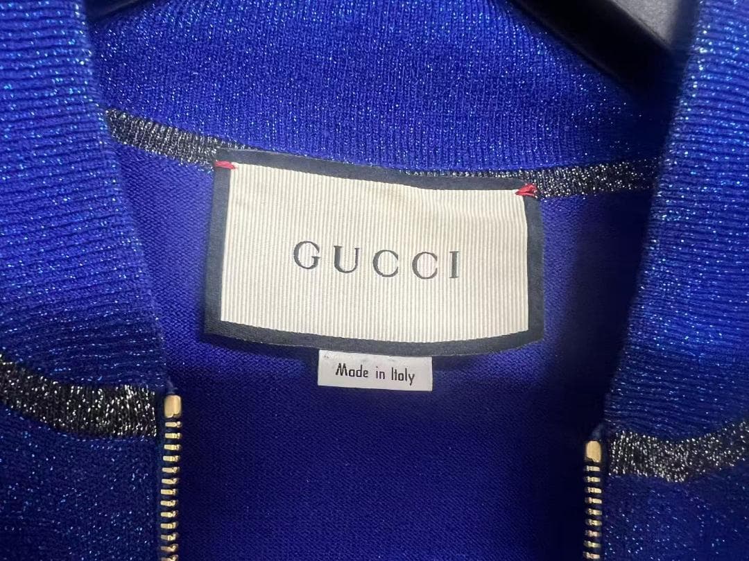 [超希少モデル】GUCCI ラメ入りブルージャージ XS