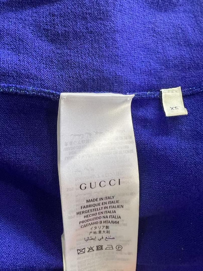 [超希少モデル】GUCCI ラメ入りブルージャージ XS