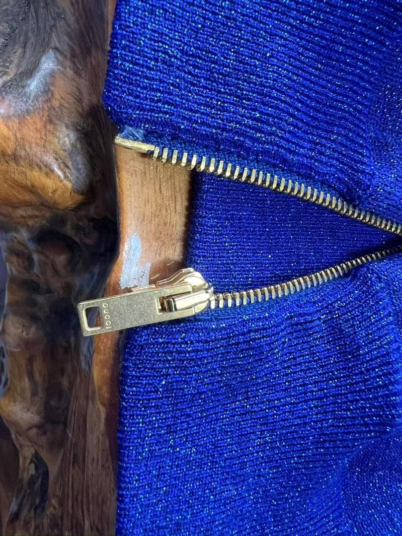 [超希少モデル】GUCCI ラメ入りブルージャージ XS