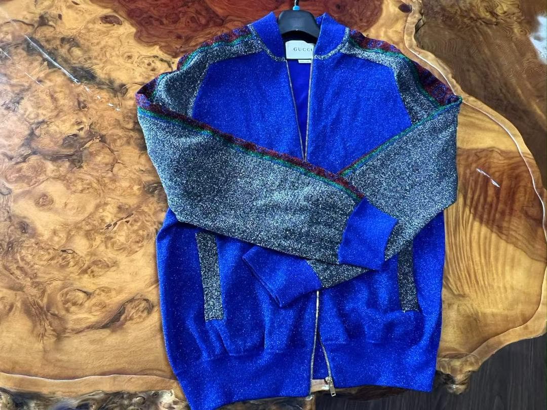 [超希少モデル】GUCCI ラメ入りブルージャージ XS