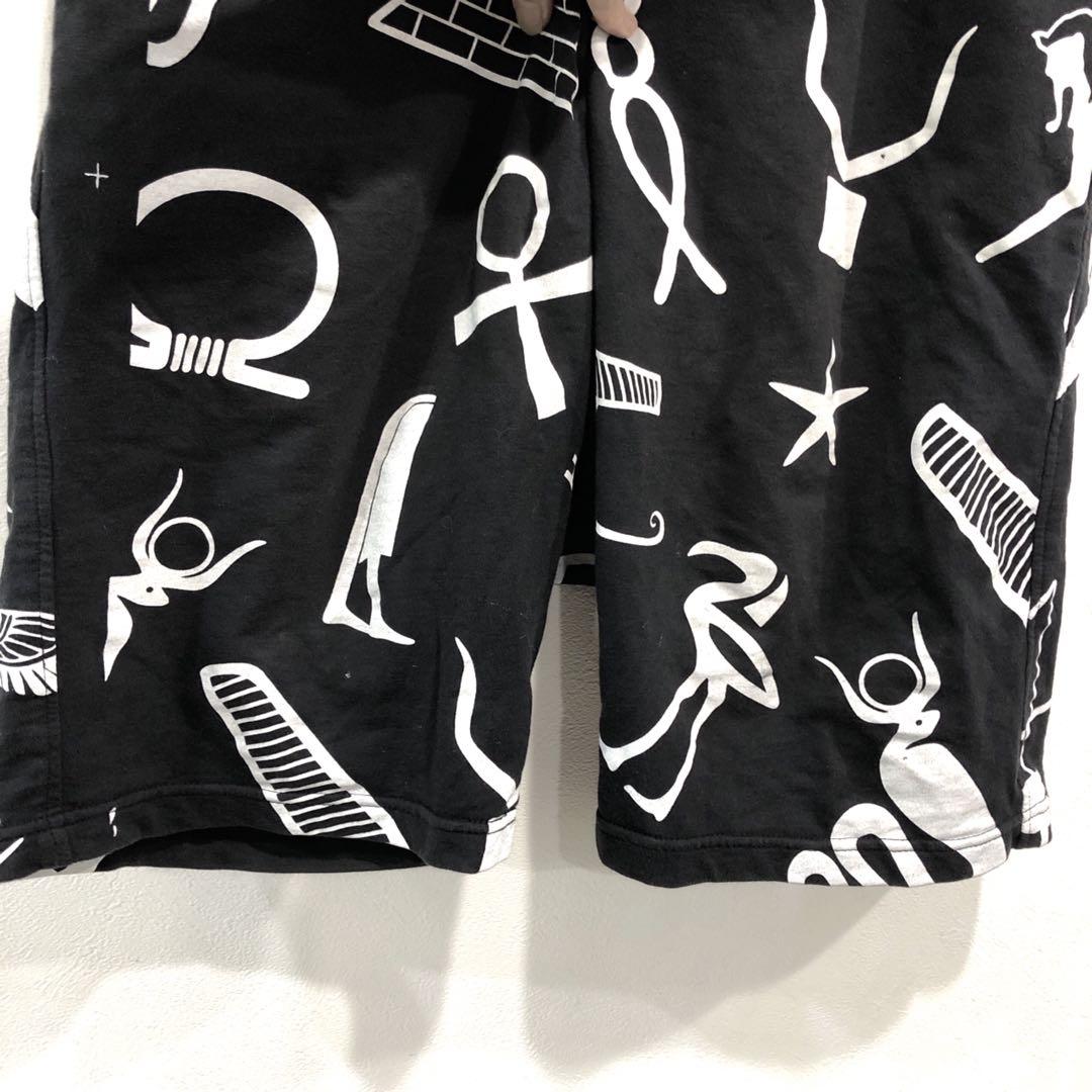 KTZ 名作　完売品　総柄 スウェット サルエルパンツ ハーフパンツ モノトーン