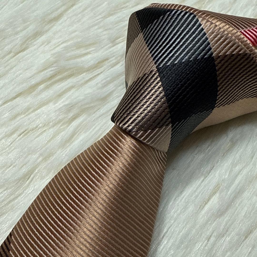【未使用級】Burberry ネクタイ　高級シルク　ノバチェック　三陽商会