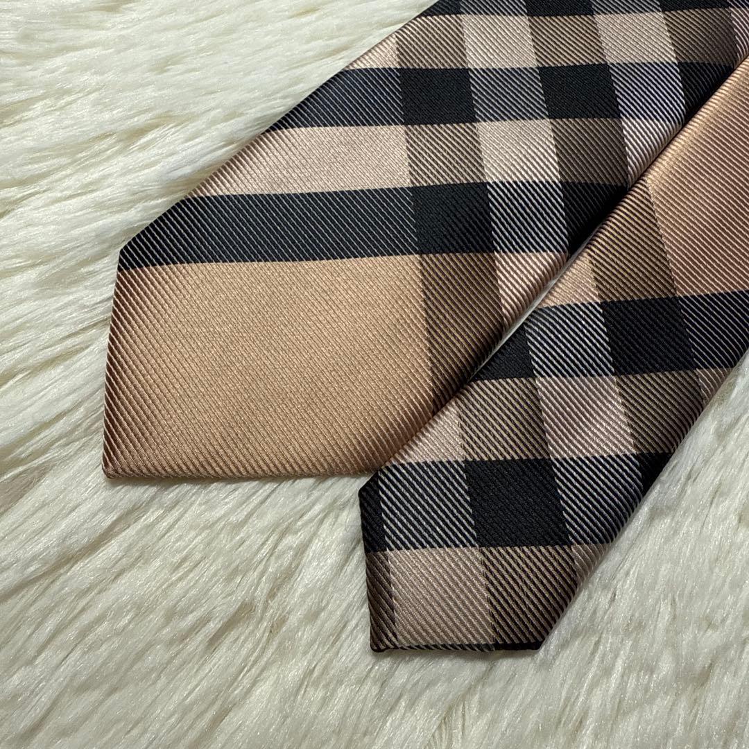 【未使用級】Burberry ネクタイ　高級シルク　ノバチェック　三陽商会