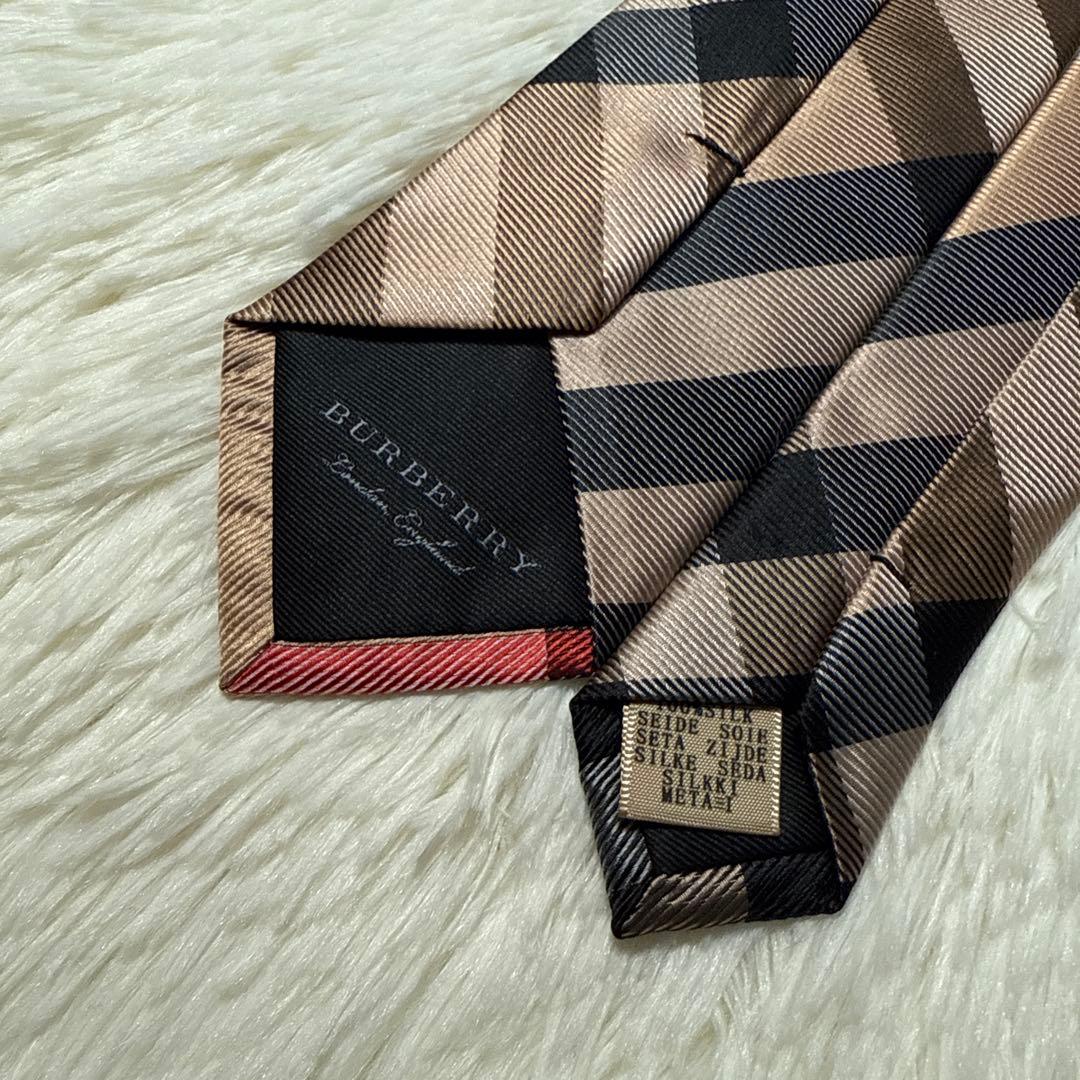 【未使用級】Burberry ネクタイ　高級シルク　ノバチェック　三陽商会