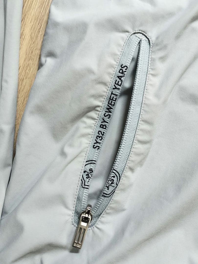 人気のSY32★春夏 ライトグレー メッシュ仕立て ジャケット&パンツ M